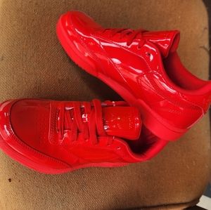 Cardi B x Reebok Club C J Instinct RED patent Leather size 4 Brand New no tags